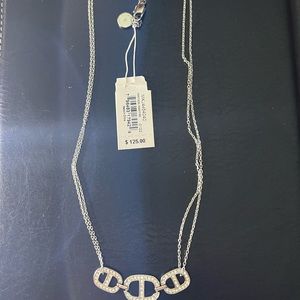 Michael Kors Maritime Pave Silver-Tone Plated Necklace NWT$125